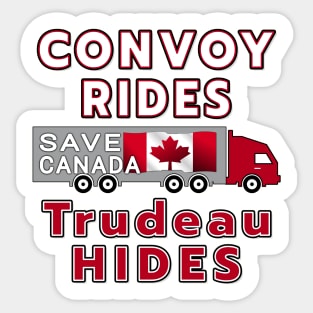 TRUCKERS FOR FREEDOM CONVOY TO OTTAWA CANADA JANUARY 29 2022 RED AND WHITE LETTERS Sticker